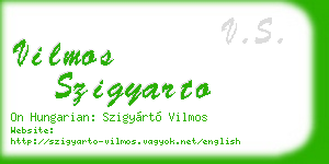 vilmos szigyarto business card